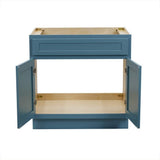 Vanity Art 33 in. W x 21 in. D x 32.5 in. H 2-Doors Bath Vanity Cabinet Only in Sea Green
