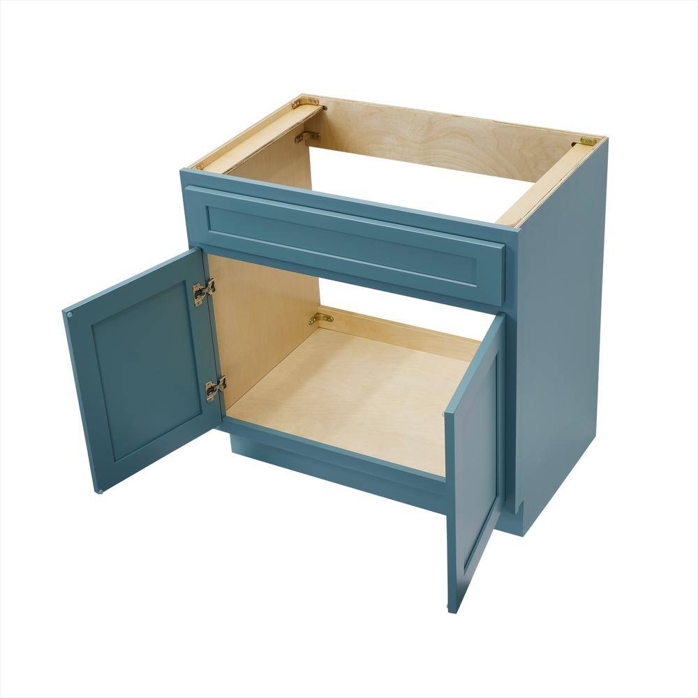 Vanity Art 33 in. W x 21 in. D x 32.5 in. H 2-Doors Bath Vanity Cabinet Only in Sea Green