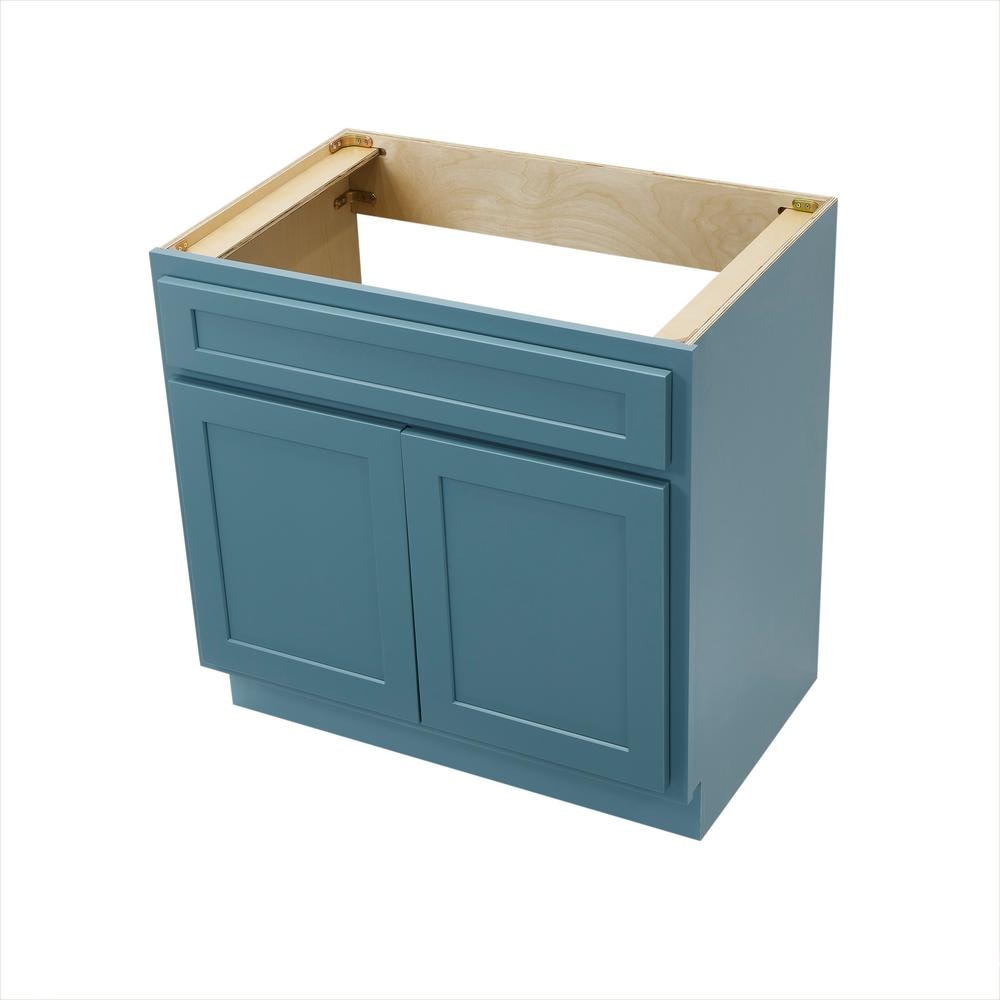 Vanity Art 33 in. W x 21 in. D x 32.5 in. H 2-Doors Bath Vanity Cabinet Only in Sea Green