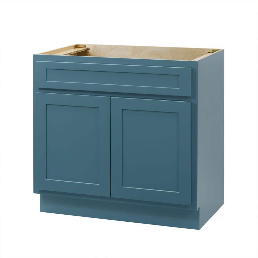 Vanity Art 33 in. W x 21 in. D x 32.5 in. H 2-Doors Bath Vanity Cabinet Only in Sea Green