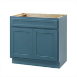 Vanity Art 33 in. W x 21 in. D x 32.5 in. H 2-Doors Bath Vanity Cabinet Only in Sea Green