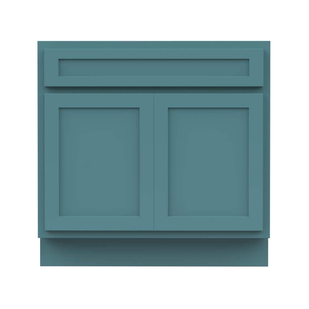 Vanity Art 33 in. W x 21 in. D x 32.5 in. H 2-Doors Bath Vanity Cabinet Only in Sea Green