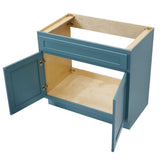 Vanity Art 36 in. W x 21 in. D x 32.5 in. H 2-Doors Bath Vanity Cabinet Only in Sea Green