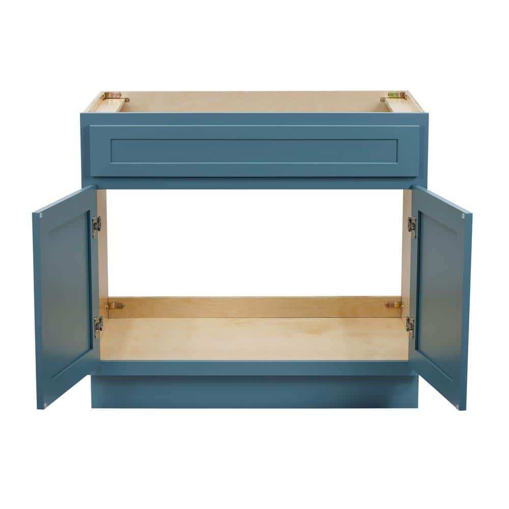 Vanity Art 36 in. W x 21 in. D x 32.5 in. H 2-Doors Bath Vanity Cabinet Only in Sea Green