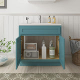 Vanity Art 39 in. W x 21 in. D x 32.5 in. H 2-Doors Bath Vanity Cabinet Only in Sea Green