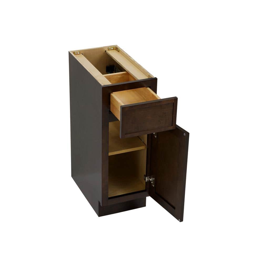 Vanity Art 12 in. W x 21 in. D x 32.5 in. H 1-Drawer Bath Vanity Cabinet Only in Brown