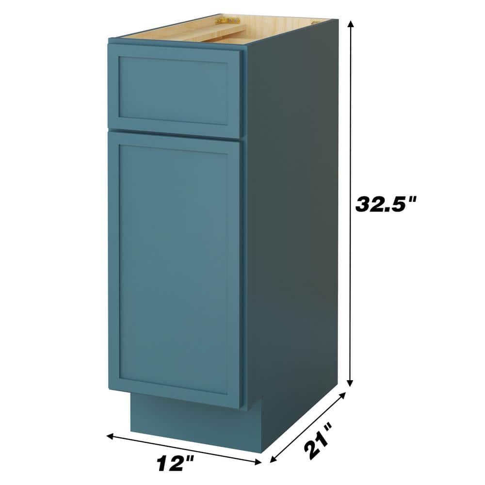 Vanity Art 12 in. W x 21 in. D x 32.5 in. H 1-Drawer Bath Vanity Cabinet Only in Sea Green