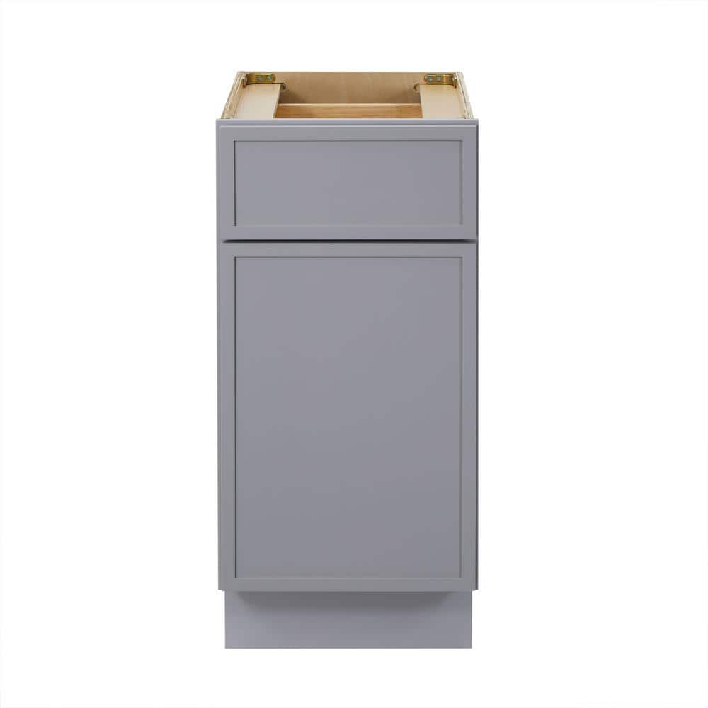 Vanity Art 15 in. W x 21 in. D x 32.5 in. H 1-Drawer Bath Vanity Cabinet Only in Gray