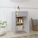 Vanity Art 15 in. W x 21 in. D x 32.5 in. H 1-Drawer Bath Vanity Cabinet Only in Gray