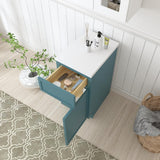 Vanity Art 15 in. W. x 21 in. D x 32.5 in. H 1-Drawer Bath Vanity Cabinet Only in Sea Green