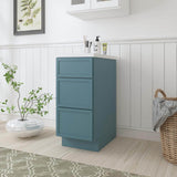 Vanity Art 15 in. W x 21 in. D x 32.5 in. H 3-Drawer Bath Vanity Cabinet Only in Sea Green