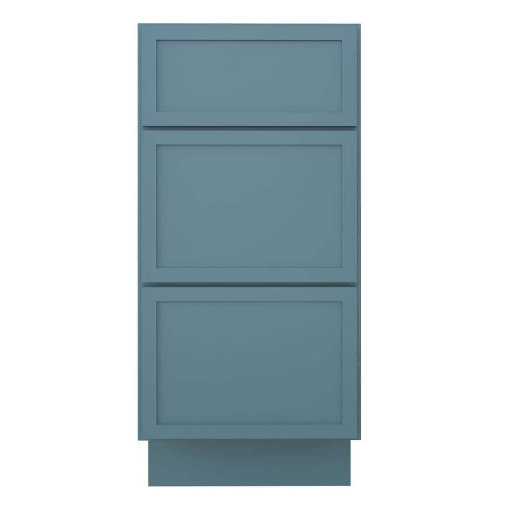 Vanity Art 15 in. W x 21 in. D x 32.5 in. H 3-Drawer Bath Vanity Cabinet Only in Sea Green