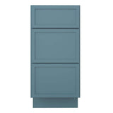 Vanity Art 15 in. W x 21 in. D x 32.5 in. H 3-Drawer Bath Vanity Cabinet Only in Sea Green