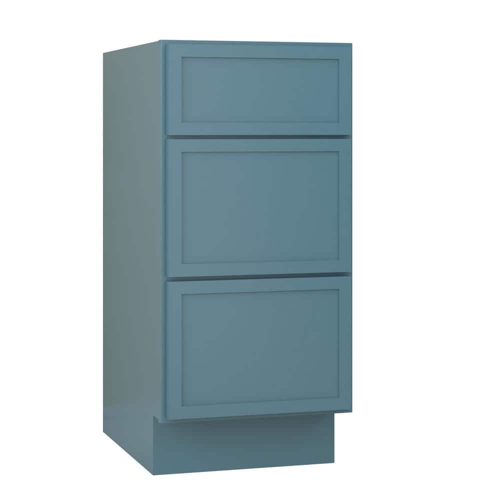Vanity Art 15 in. W x 21 in. D x 32.5 in. H 3-Drawer Bath Vanity Cabinet Only in Sea Green