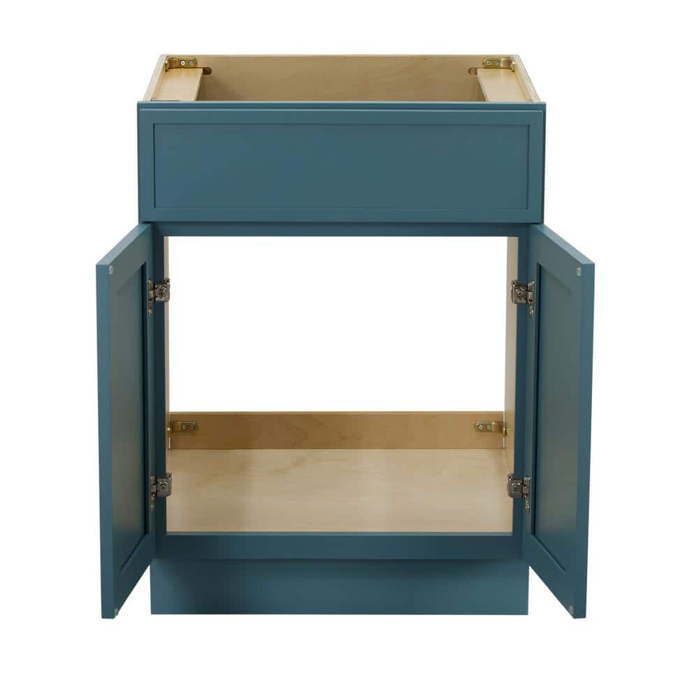 Vanity Art 24 in. W x 21 in. D x 32.5 in. H 2-Doors Bath Vanity Cabinet without Top in Sea Green