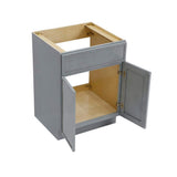 Vanity Art 24 in. W x 21 in. D x 32.5 in. H 2-Doors Bath Vanity Cabinet without Top in Smoky Gray