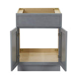 Vanity Art 24 in. W x 21 in. D x 32.5 in. H 2-Doors Bath Vanity Cabinet without Top in Smoky Gray