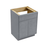 Vanity Art 24 in. W x 21 in. D x 32.5 in. H 2-Doors Bath Vanity Cabinet without Top in Smoky Gray