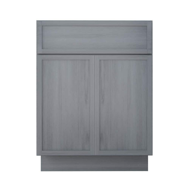 Vanity Art 24 in. W x 21 in. D x 32.5 in. H 2-Doors Bath Vanity Cabinet without Top in Smoky Gray