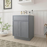 Vanity Art 24 in. W x 21 in. D x 32.5 in. H 2-Doors Bath Vanity Cabinet without Top in Smoky Gray