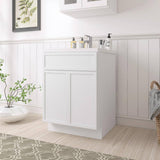 Vanity Art 24 in. W x 21 in. D x 32.5 in. H 2-Doors Bath Vanity Cabinet without Top in White