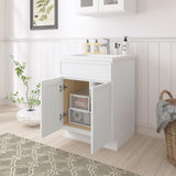 Vanity Art 24 in. W x 21 in. D x 32.5 in. H 2-Doors Bath Vanity Cabinet without Top in White