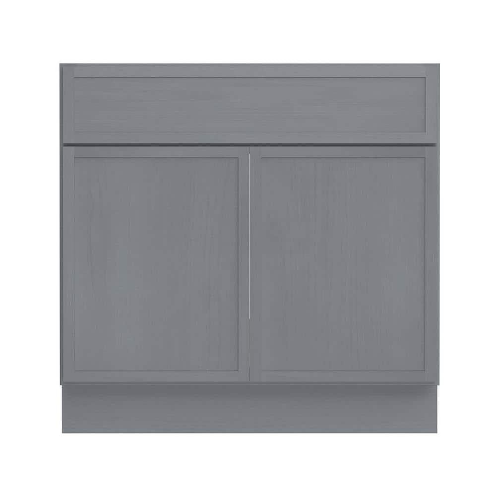 Vanity Art 30 in. W x 21 in. D x 32.5 in. H 2-Doors Bath Vanity Cabinet without Top in Smoky Gray