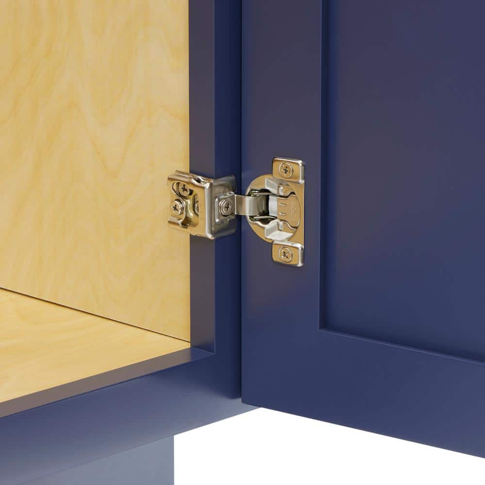 Vanity Art 36 in. W x 21 in. D x 32.5 in. H 2-Left Drawers Bath Vanity Cabinet without Top in Blue