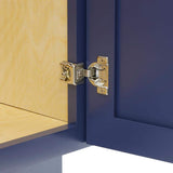 Vanity Art 36 in. W x 21 in. D x 32.5 in. H 2-Left Drawers Bath Vanity Cabinet without Top in Blue