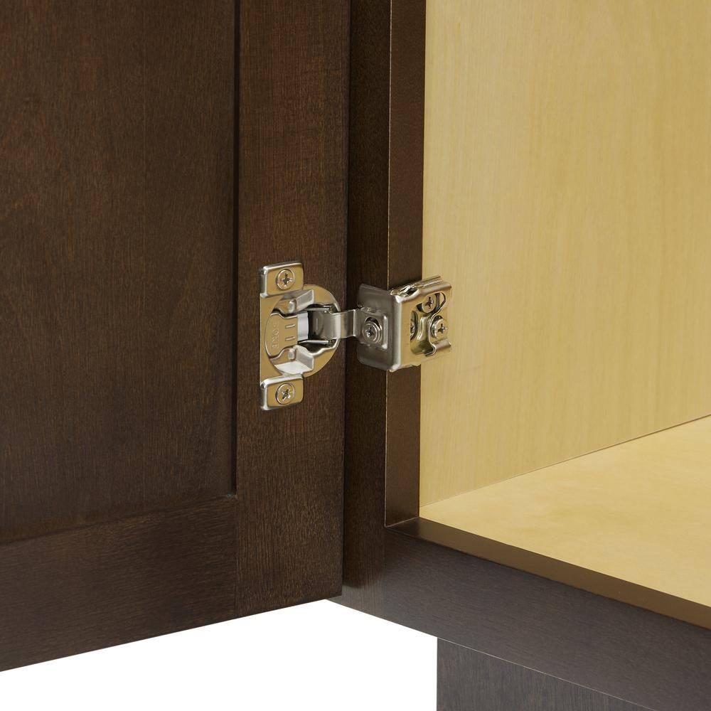 Vanity Art 36 in. W x 21 in. D x 32.5 in. H 2-Right Drawers Bath Vanity Cabinet without Top in Brown