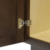 Vanity Art 36 in. W x 21 in. D x 32.5 in. H 2-Right Drawers Bath Vanity Cabinet without Top in Brown