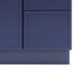 Vanity Art 36 in. W x 21 in. D x 32.5 in. H 2-Right Drawers Bath Vanity Cabinet without Top in Blue
