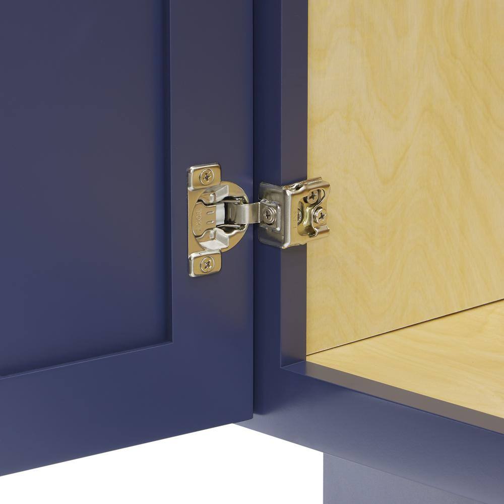 Vanity Art 36 in. W x 21 in. D x 32.5 in. H 2-Right Drawers Bath Vanity Cabinet without Top in Blue
