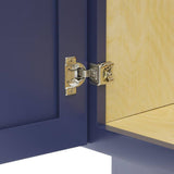 Vanity Art 36 in. W x 21 in. D x 32.5 in. H 2-Right Drawers Bath Vanity Cabinet without Top in Blue