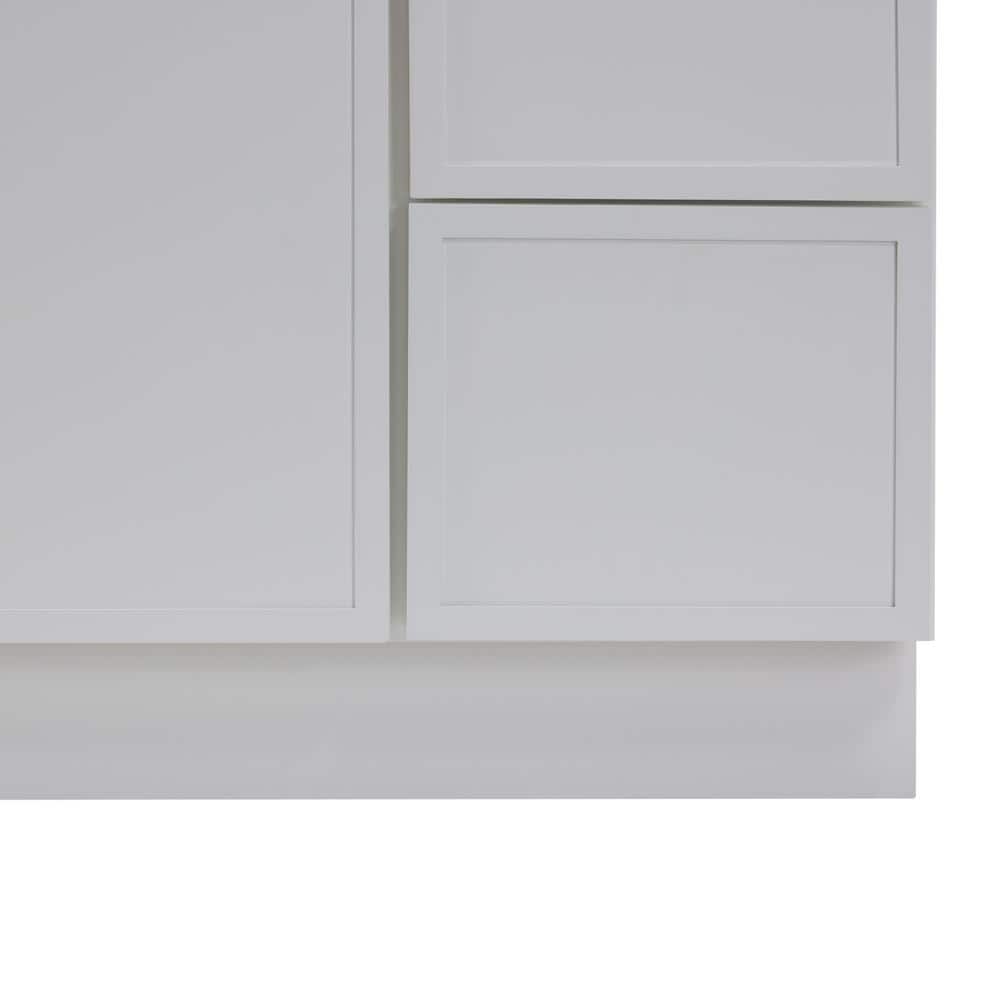 Vanity Art 36 in. W x 21 in. D x 32.5 in. H 2-Right Drawers Bath Vanity Cabinet without Top in White