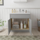 Vanity Art 36 in. W x 21 in. D x 32.5 in. H 2-Doors Bath Vanity Cabinet without Top in Gray