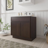 Vanity Art 39 in. W x 21 in. D x 32.5 in. H 2-Doors Bath Vanity Cabinet without Top in Brown