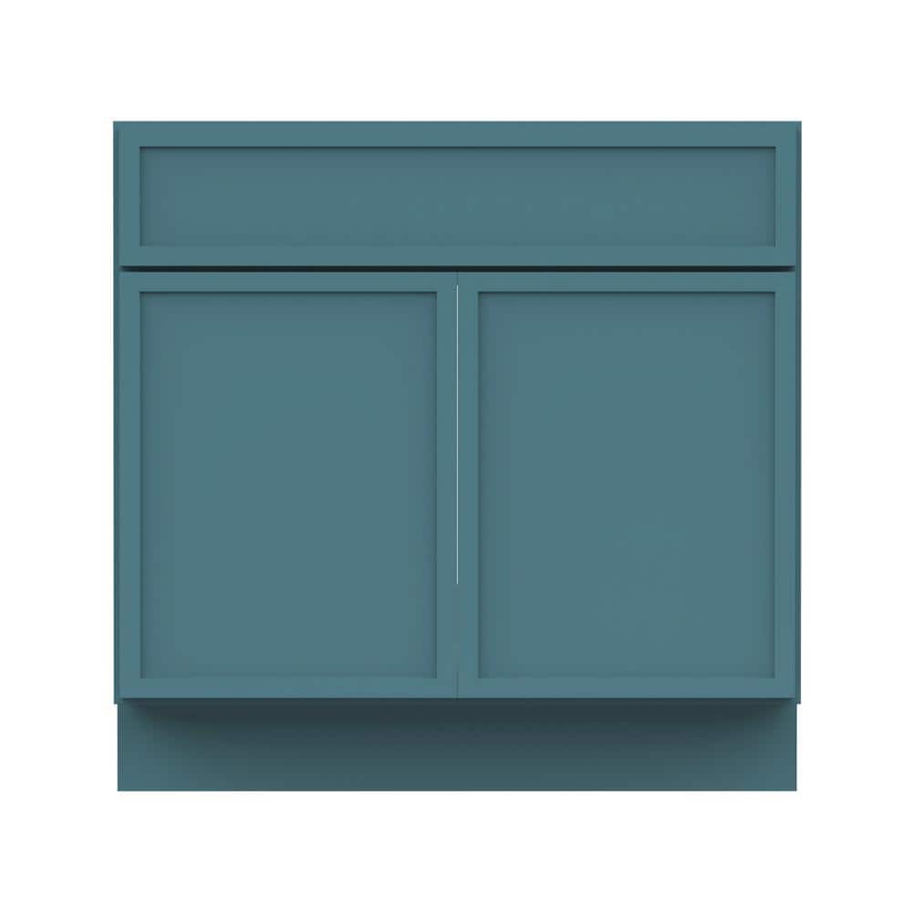 Vanity Art 39 in. W x 21 in. D x 32.5 in. H 2-Doors Bath Vanity Cabinet without Top in Sea Green