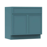 Vanity Art 39 in. W x 21 in. D x 32.5 in. H 2-Doors Bath Vanity Cabinet without Top in Sea Green