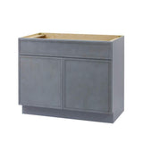 Vanity Art 39 in. W x 21 in. D x 32.5 in. H 2-Doors Bath Vanity Cabinet without Top in Smoky Gray