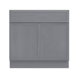Vanity Art 39 in. W x 21 in. D x 32.5 in. H 2-Doors Bath Vanity Cabinet without Top in Smoky Gray