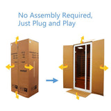 Vanity Art 2-Person Extendable Indoor FAR Infrared Sauna Bluetooth Compatible with 6-Carbon Heaters