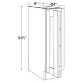 Contractor Express Cabinets Arlington Veiled Gray Plywood Shaker Stock Assembled Base Kitchen Cabinet Soft Close 9 in W x 24 in D x 34.5 in H
