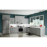 Contractor Express Cabinets Arlington Veiled Gray Plywood Shaker Stock Assembled Base Kitchen Cabinet Soft Close 36 in W x 24 in D x 34.5 in H