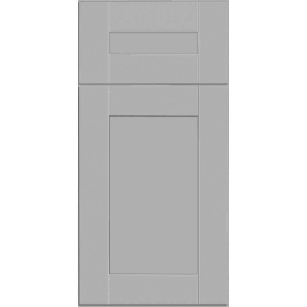Contractor Express Cabinets Arlington Veiled Gray Plywood Shaker Stock Assembled Base Kitchen Cabinet Soft Close 36 in W x 24 in D x 34.5 in H