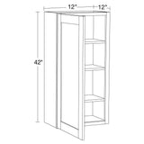 Contractor Express Cabinets Arlington Veiled Gray Plywood Shaker Stock Assembled Wall Kitchen Cabinet Soft Close 12 in W x 12 in D x 42 in H