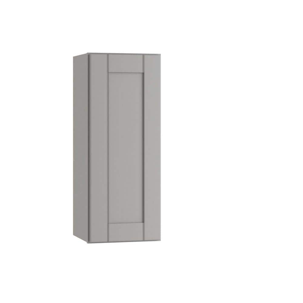 Contractor Express Cabinets Arlington Veiled Gray Plywood Shaker Stock Assembled Wall Kitchen Cabinet Soft Close 15 in W x 12 in D x 30 in H