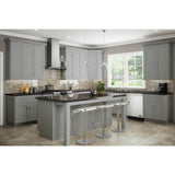 Contractor Express Cabinets Arlington Veiled Gray Plywood Shaker Stock Assembled Wall Kitchen Cabinet Soft Close 27 in W x 12 in D x 42 in H