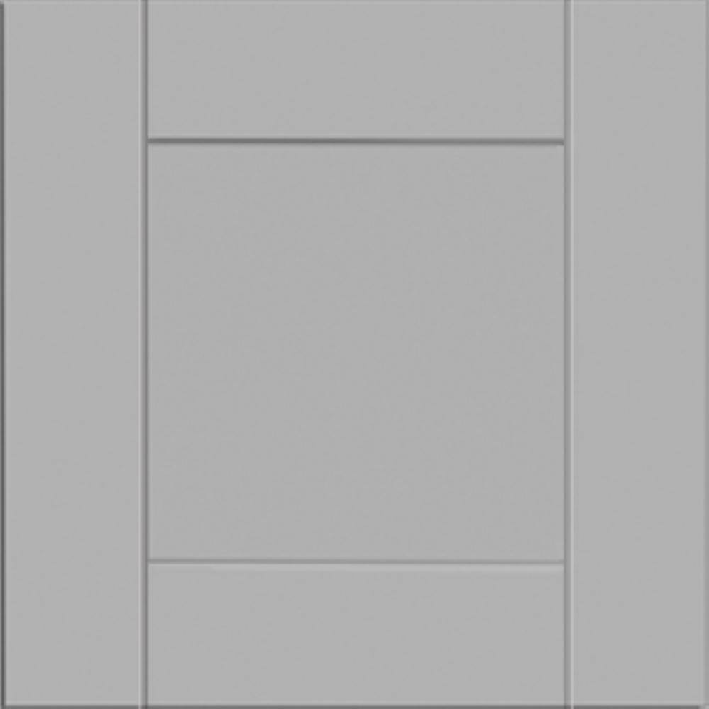 Contractor Express Cabinets Arlington Veiled Gray Plywood Shaker Stock Assembled Wall Kitchen Cabinet Soft Close 27 in W x 12 in D x 42 in H