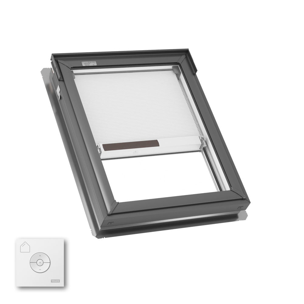 VELUX Fixed Deck Mount Skylight - White Solar Powered Shade image 20